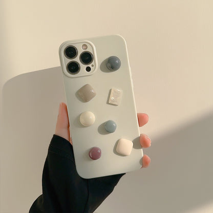 3D Artificial Emerald Silicone Phone Case for iPhone