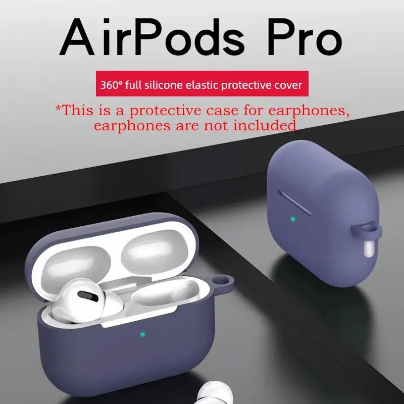 For Airpods Pro Protective Case Silicone New Solid Color Apple Bluetooth Headset Soft Case Protective Cover