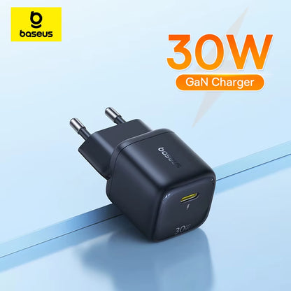 30W Gan Charger PD Charger for Iphone 17 16 15 14 13 12 Max Fast Charger PD3.0 QC3.0 Phone Charger Type C Tablets Charger
