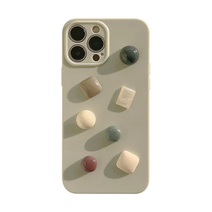 3D Artificial Emerald Silicone Phone Case for iPhone