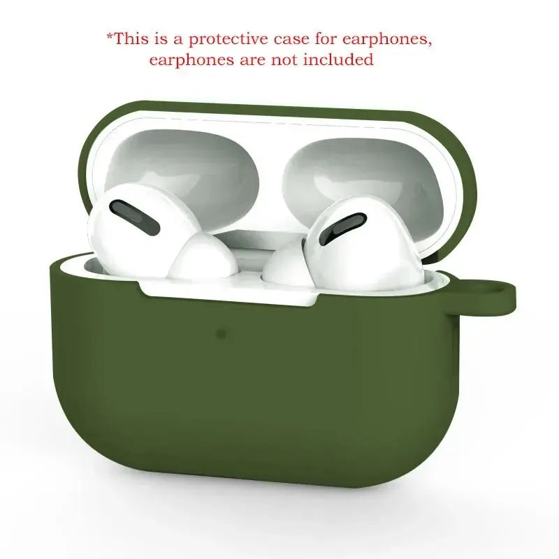 For Airpods Pro Protective Case Silicone New Solid Color Apple Bluetooth Headset Soft Case Protective Cover