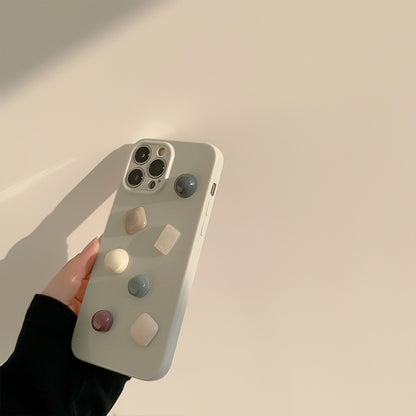 3D Artificial Emerald Silicone Phone Case for iPhone