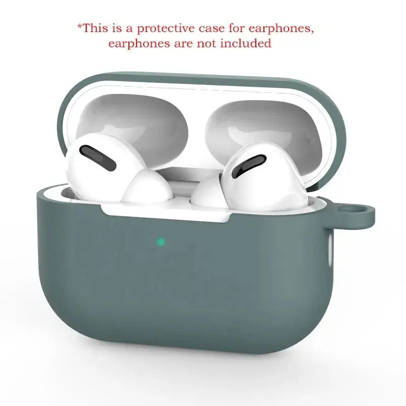 For Airpods Pro Protective Case Silicone New Solid Color Apple Bluetooth Headset Soft Case Protective Cover