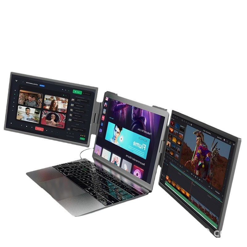 Laptop-Bildschirmerweiterung mit 2 Displays