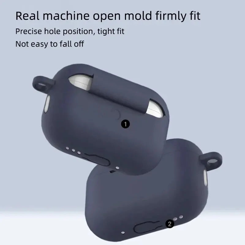 For Airpods Pro Protective Case Silicone New Solid Color Apple Bluetooth Headset Soft Case Protective Cover