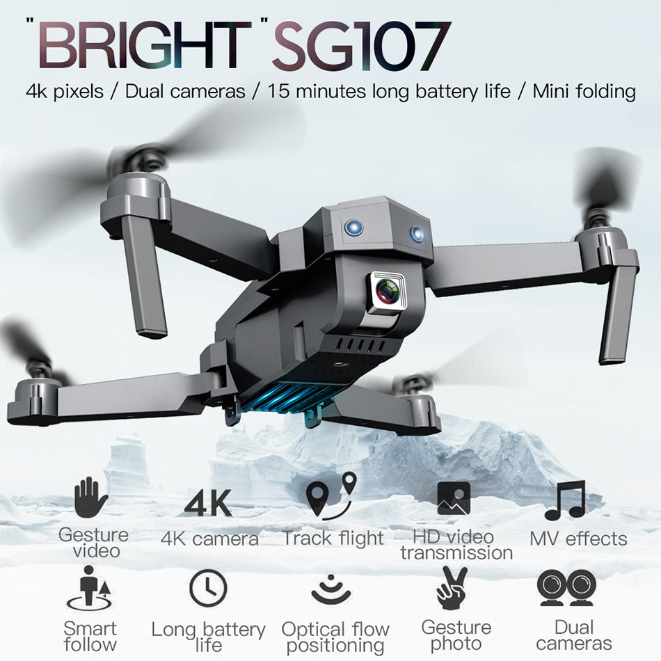 SG107 Mini 4K HD Foldable Drone with Remote Control