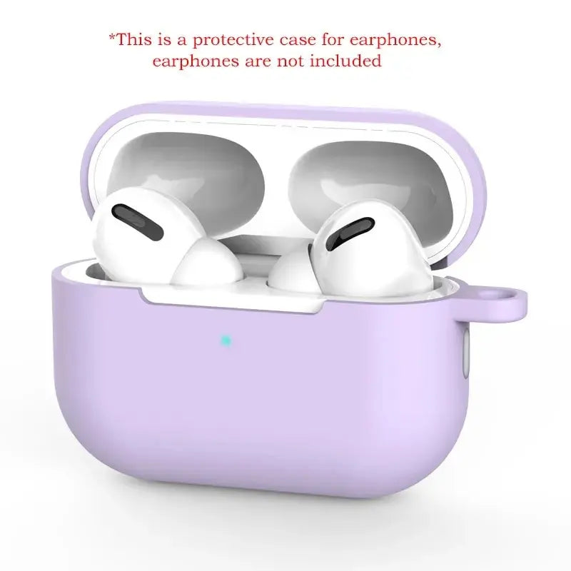 For Airpods Pro Protective Case Silicone New Solid Color Apple Bluetooth Headset Soft Case Protective Cover