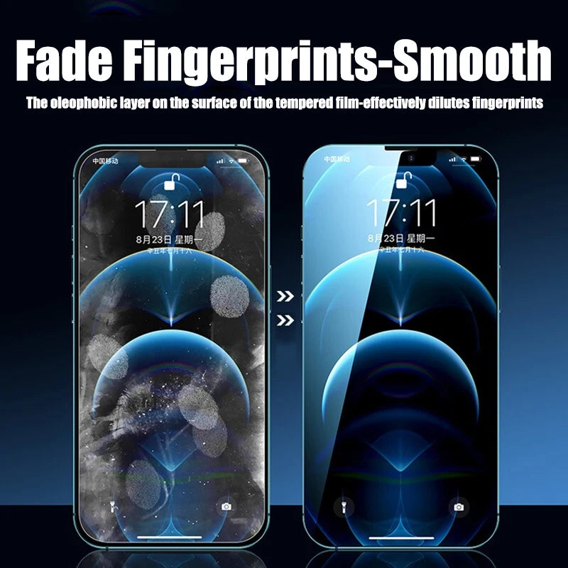 4PCS Tempered Glass for Iphone 11 12 13 14 15 Pro XR X XS Max Screen Protector on for Iphone 12 13 Mini 7 8 6 plus SE Glass