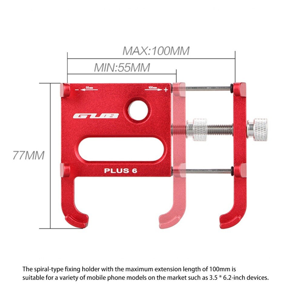 GUB PLUS 6 Aluminum Alloy 360° Rotating Phone Mount