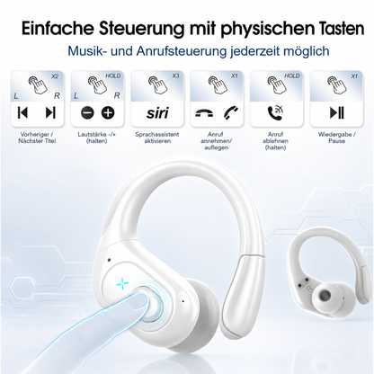 Kabellose Sport-Ohrhörer mit LED-Ladeanzeige