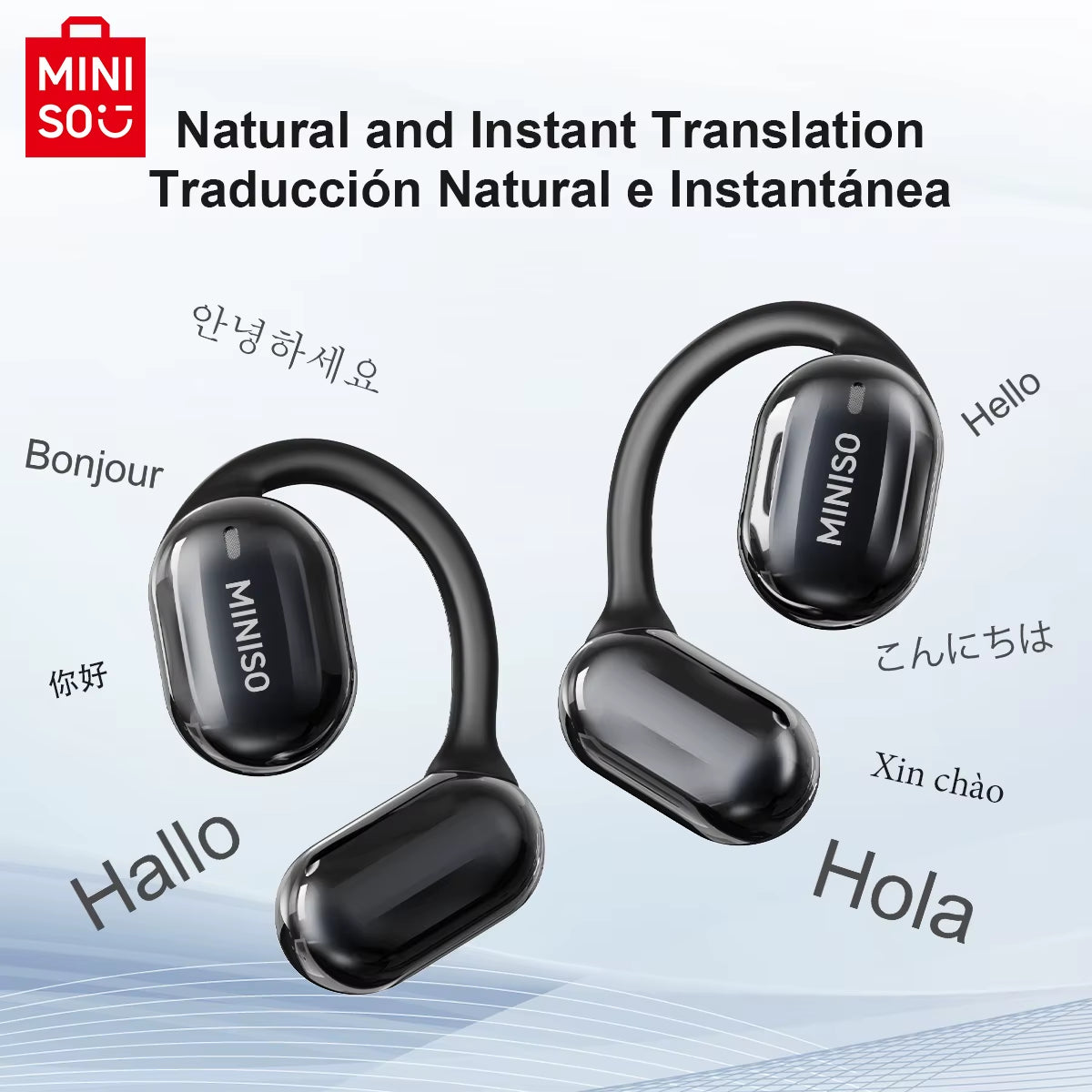 MS162 Intelligent Bluetooth Translation Earbuds Wireless Headphones Chat Headset Office Travel,16Mm Driver Unit