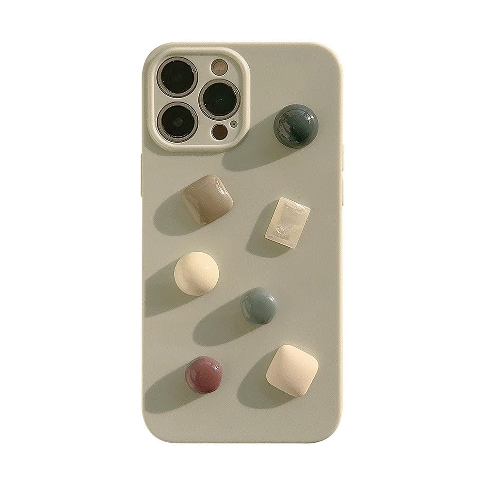 3D Artificial Emerald Silicone Phone Case for iPhone
